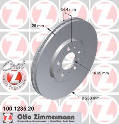 гальмівний диск ZIMMERMANN 100.1235.20