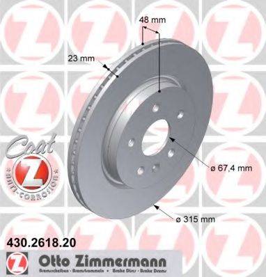 гальмівний диск ZIMMERMANN 430.2618.20