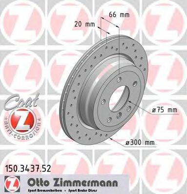 гальмівний диск ZIMMERMANN 150.3437.52