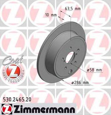 гальмівний диск ZIMMERMANN 530.2465.20