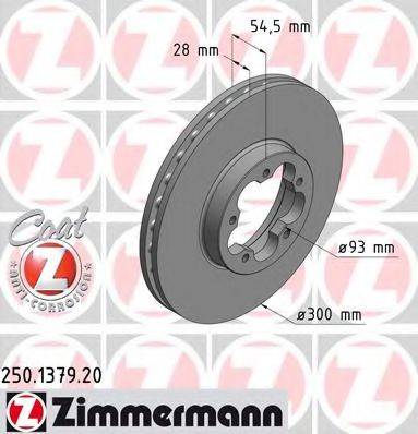 гальмівний диск ZIMMERMANN 250.1379.20