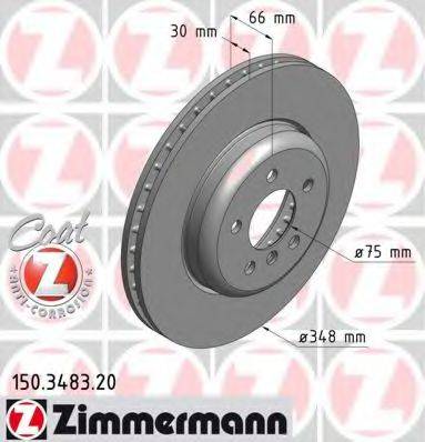 гальмівний диск ZIMMERMANN 150.3483.20