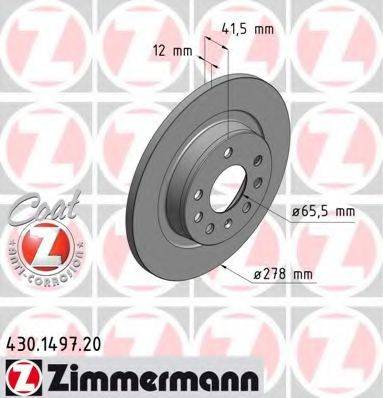 гальмівний диск ZIMMERMANN 430.1497.20