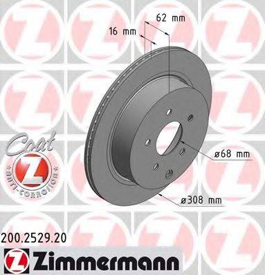 гальмівний диск ZIMMERMANN 200.2529.20