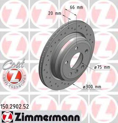 гальмівний диск ZIMMERMANN 150.2902.52